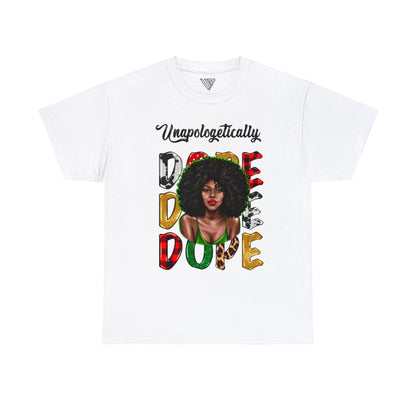 Unapologetically Dope Afro Woman Heavy Cotton Tee