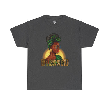 Blessed Afro Woman Heavy Cotton Tee