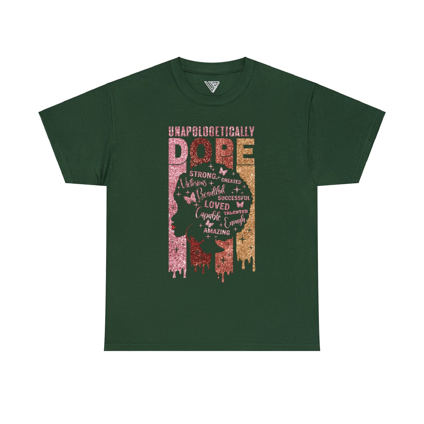 UrbanJ Dope Afro Glitter Heavy Cotton Tee