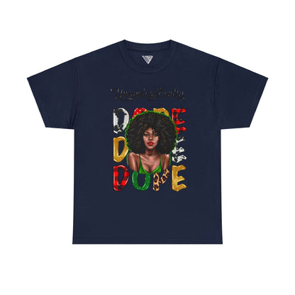 Unapologetically Dope Afro Woman Heavy Cotton Tee