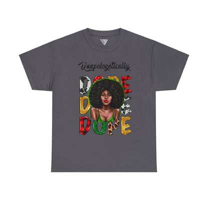 Unapologetically Dope Afro Woman Heavy Cotton Tee