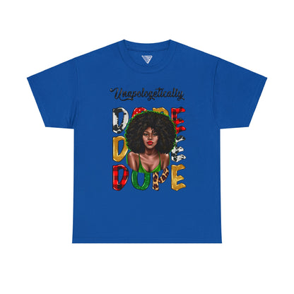 Unapologetically Dope Afro Woman Heavy Cotton Tee