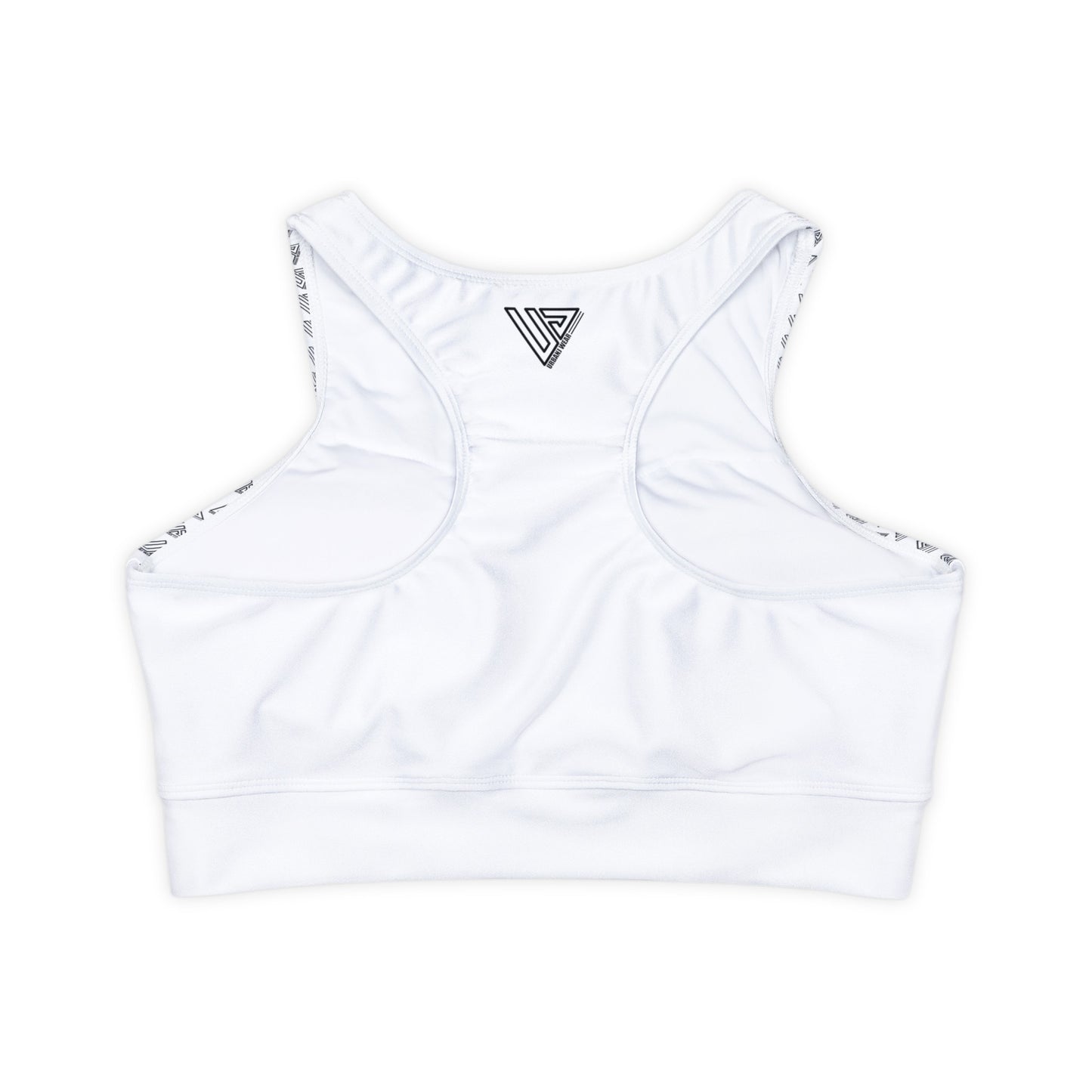 Fully Lined, Padded Sports Bra - White