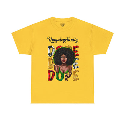 Unapologetically Dope Afro Woman Heavy Cotton Tee