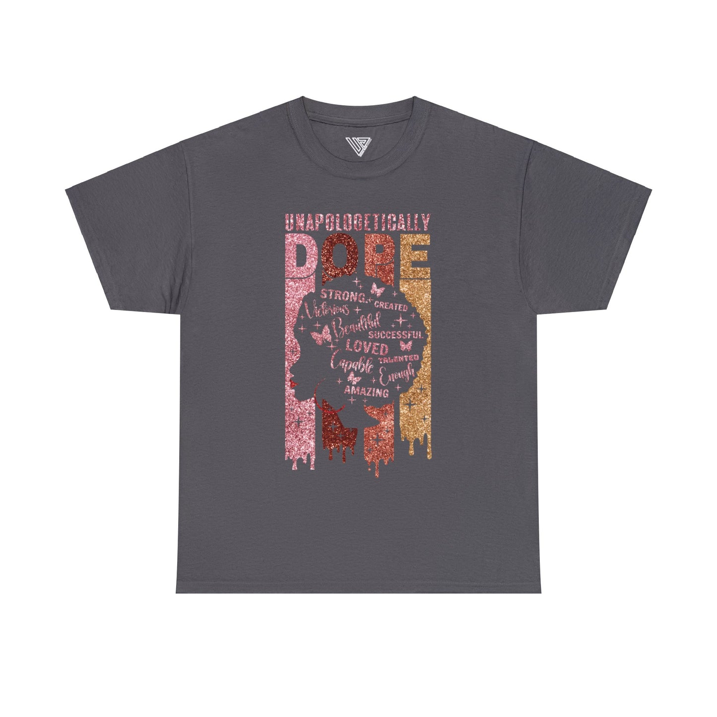 UrbanJ Dope Afro Glitter Heavy Cotton Tee