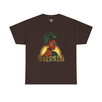 Blessed Afro Woman Heavy Cotton Tee