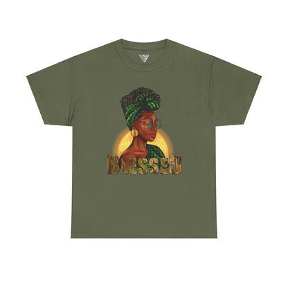 Blessed Afro Woman Heavy Cotton Tee