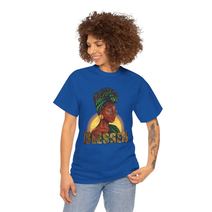 Blessed Afro Woman Heavy Cotton Tee