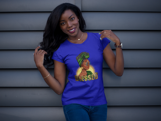 Blessed Afro Woman Heavy Cotton Tee