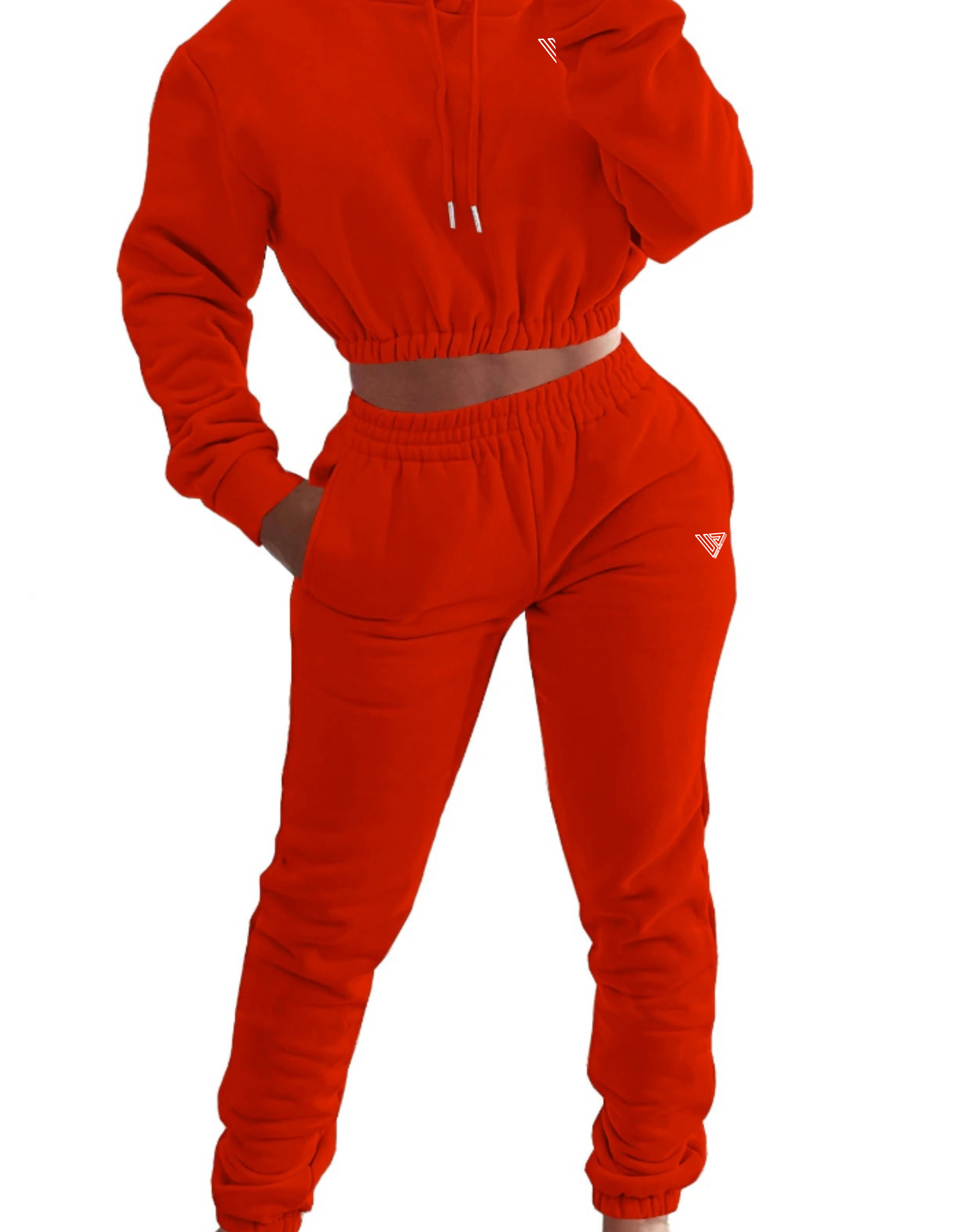 Women's Stacked Joggers sweatpants and hoodie set.